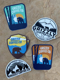 Retro Stickers 4x4 - Grizzly Coffee Co LLC